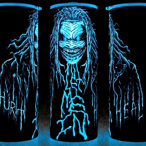 Glow in the Dark  Bray Wyatt The Fiend Let Me In Wrestling  Cup Mug Tumbler 20oz - Picture 1 of 4